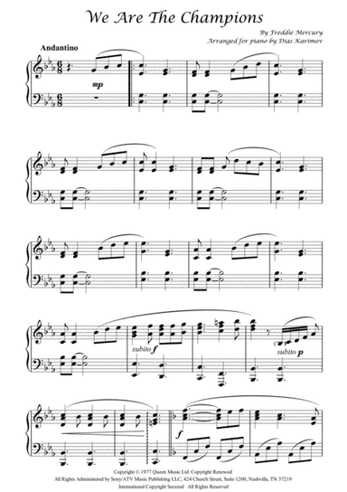 We Are The Champions (arr. Dias Karimov)