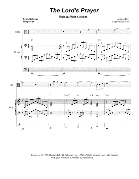 The Lord's Prayer (arr. Stephen DeCesare)
