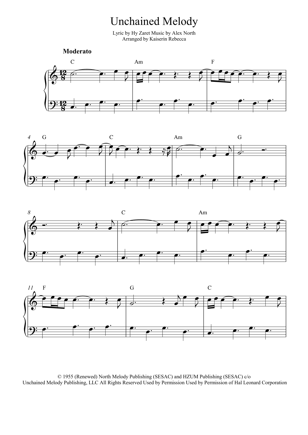 Unchained Melody (arr. Kaiserin Rebecca)