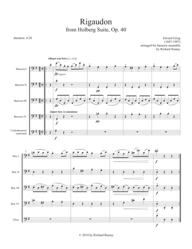 Rigaudon from "Holberg Suite" (arr. Richard Ramey)
