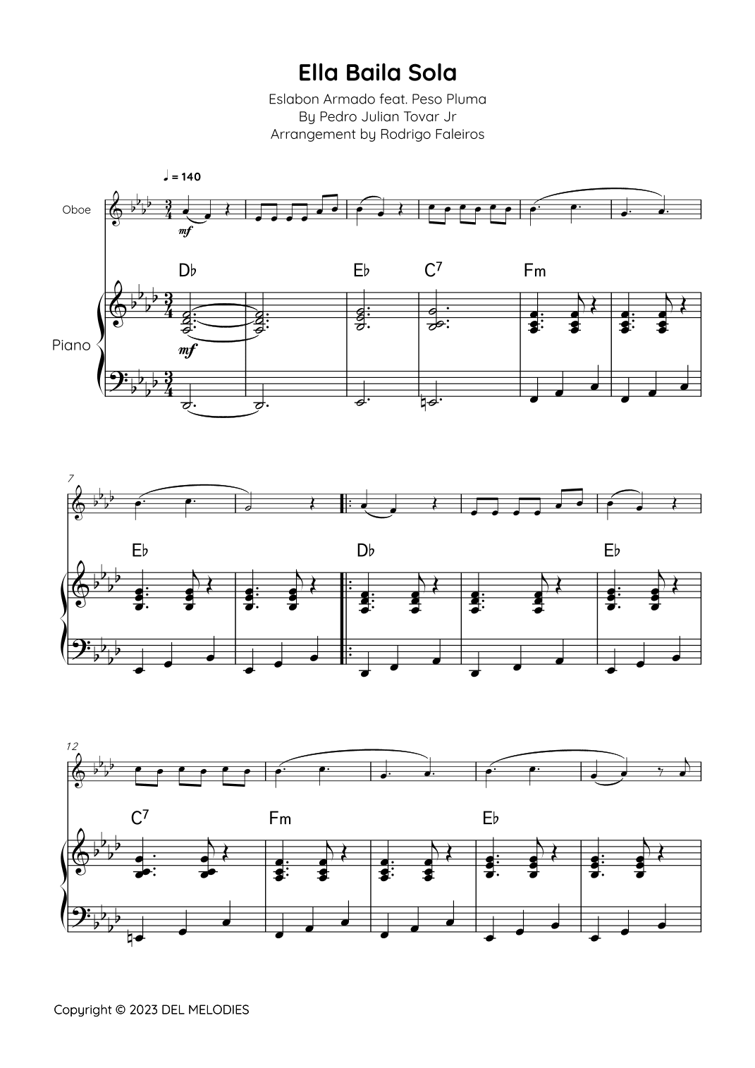 Ella Baila Sola (arr. Rodrigo Faleiros)