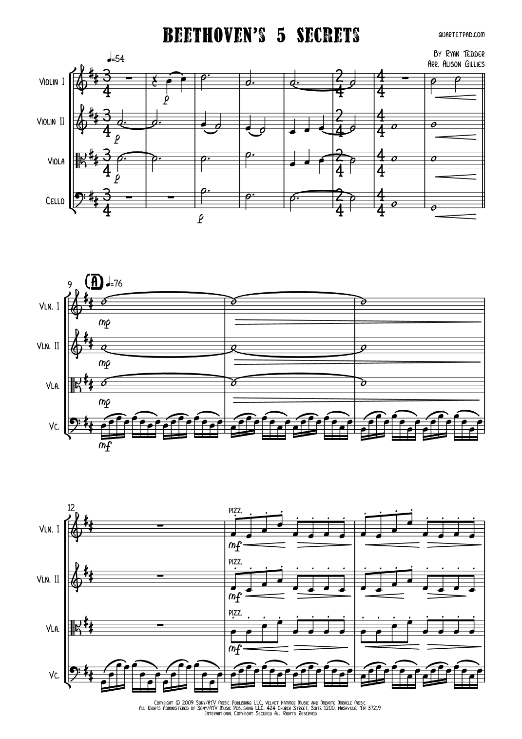 Secrets (arr. Alison Gillies)