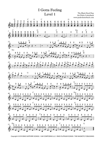 I Gotta Feeling (arr. Pedro Lutterbach)