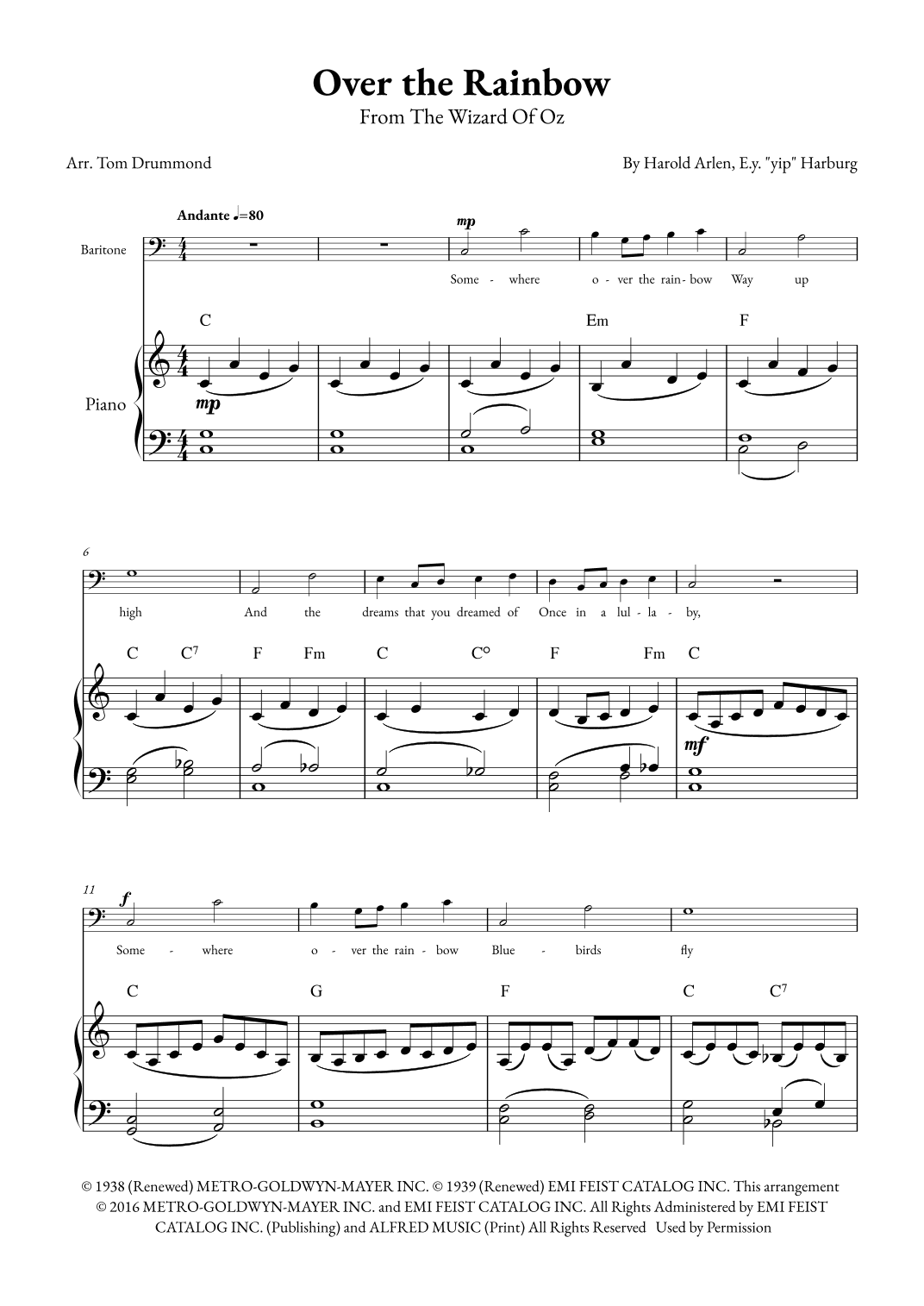 Over The Rainbow (arr. Tom Drummond)