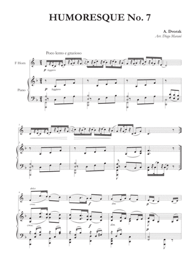 Humoresque No. 7 for Horn and Piano (arr. Diego Marani)