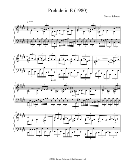 Prelude in E (1980)
