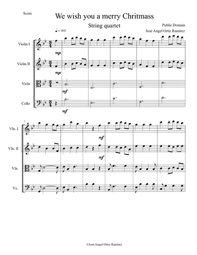 We wish you a merry Christmas (arr. José angel Ortiz ramirez)