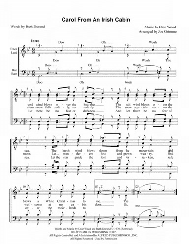 Carol From An Irish Cabin (arr. Joe Grimme)