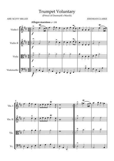 Trumpet Voluntary (Prince of Denmark's March) (arr. Scott Miller)