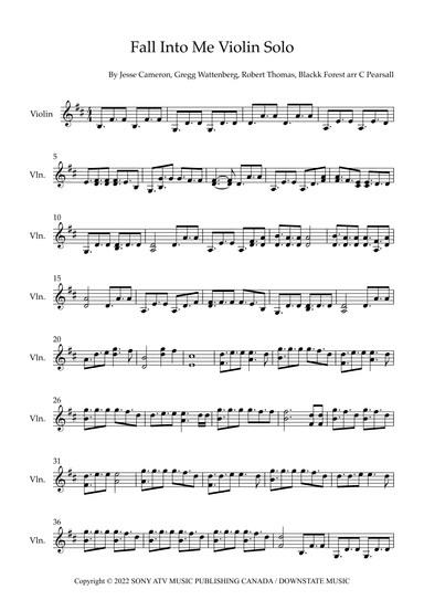 Fall Into Me (arr. Caroline Pearsall)