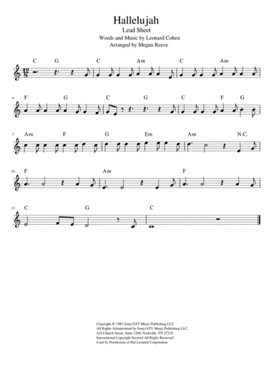 Hallelujah (arr. Megan Reeve)