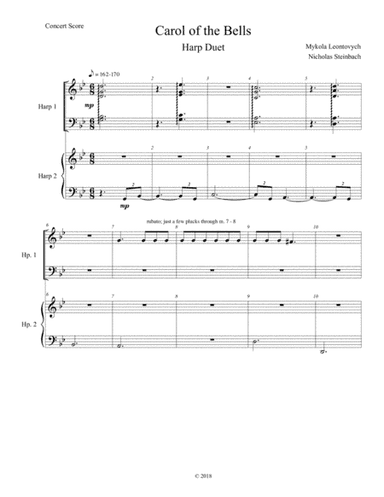 Carol of the Bells Harp Duet (arr. Nicholas Steinbach)