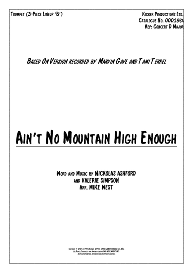 Ain't No Mountain High Enough (arr. Mike West)