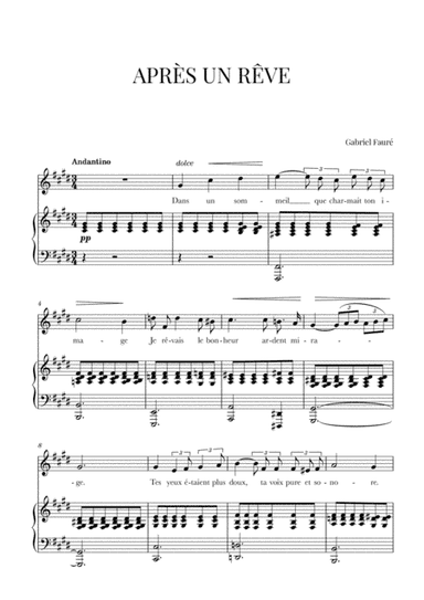 Fauré - Après un Rêve (C-sharp minor) (arr. Cadenza Editions)