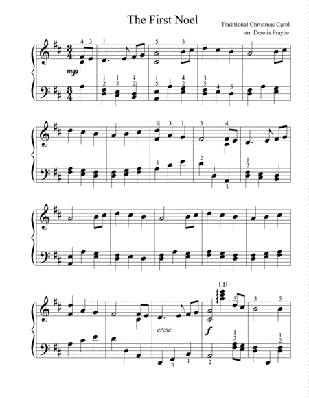The First Noel (The First Nowell) (arr. Dennis Frayne)