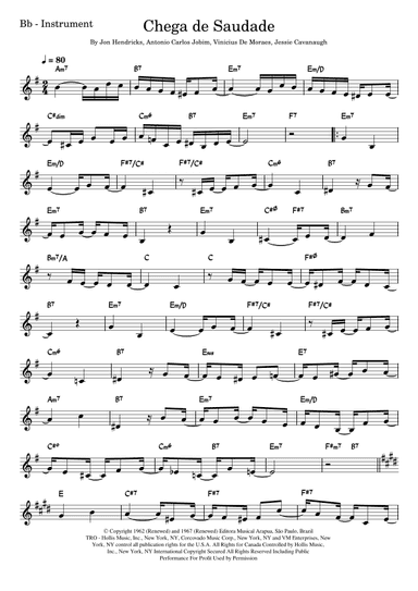 Chega De Saudade (no More Blues) (arr. Fabio Eduardo de Oliveira)
