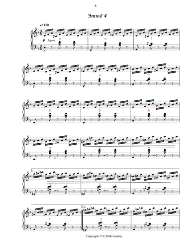 Polyrhythmic etude #4 for accordion: 3 in the left hand - 4 in the right.