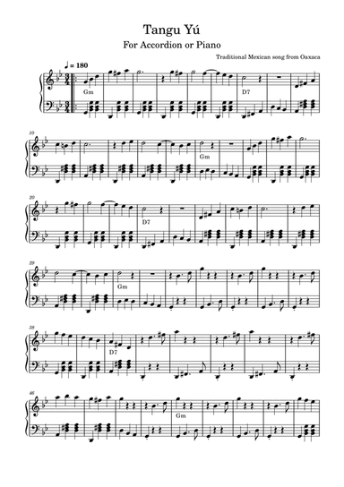 Tangu Yú (arr. Josue Osorio)