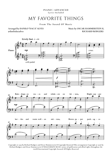 My Favorite Things (arr. Danilo "Daca" Alves)