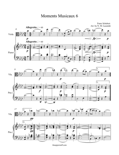 Moments Musicaux 6 (arr. Nick Lacanski)