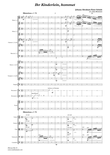 Ihr Kinderlein, Kommet - Score Only (arr. Ivan Boumans)