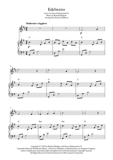 Edelweiss (arr. Kaiserin Rebecca)