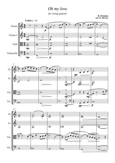 Oh My Love (arr. Giuseppe Di Leo)