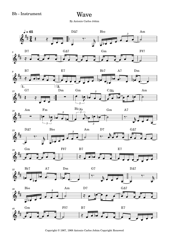 Wave (arr. Fabio Eduardo de Oliveira)
