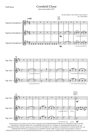 Cornfield Chase (arr. Fabio Britto)