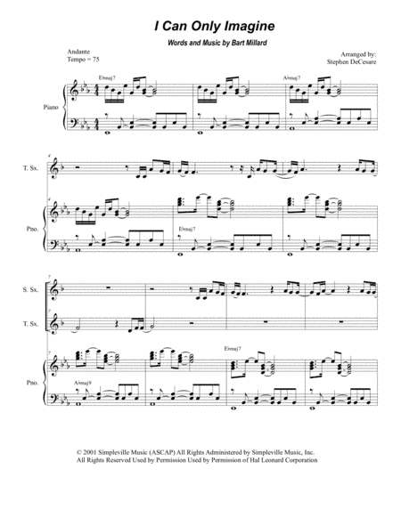 I Can Only Imagine (arr. Stephen DeCesare)