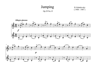 Kabalevsky Jumping Op.39 No.15 (arr. Ben Choupak)