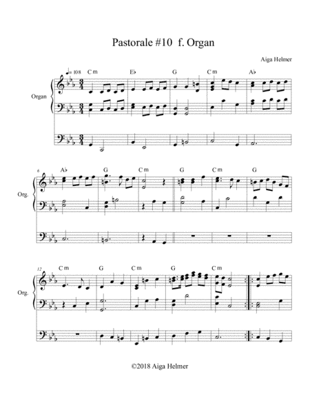 Pastorale # 10 for Organ