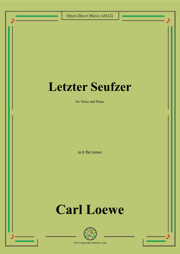 Loewe-Letzter Seufzer,in b flat minor (arr. OSM Press)