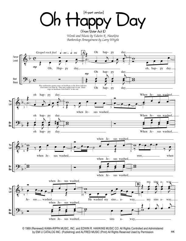 Oh Happy Day (arr. Larry Wright)