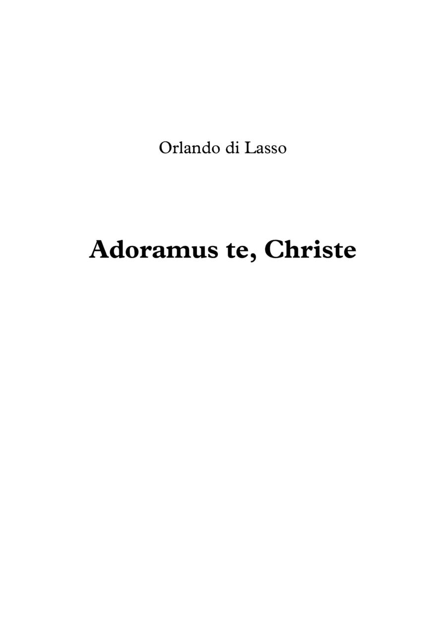 Adoramus te, Christe - Orlando di Lasso (arr. Jope)