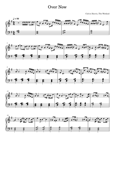 Over Now (arr. Calvin Harris & The Weeknd)