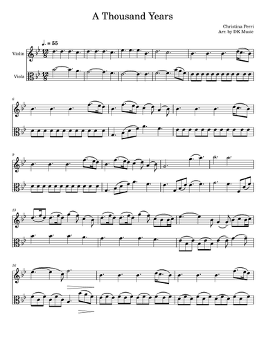 A Thousand Years (arr. DK Music)