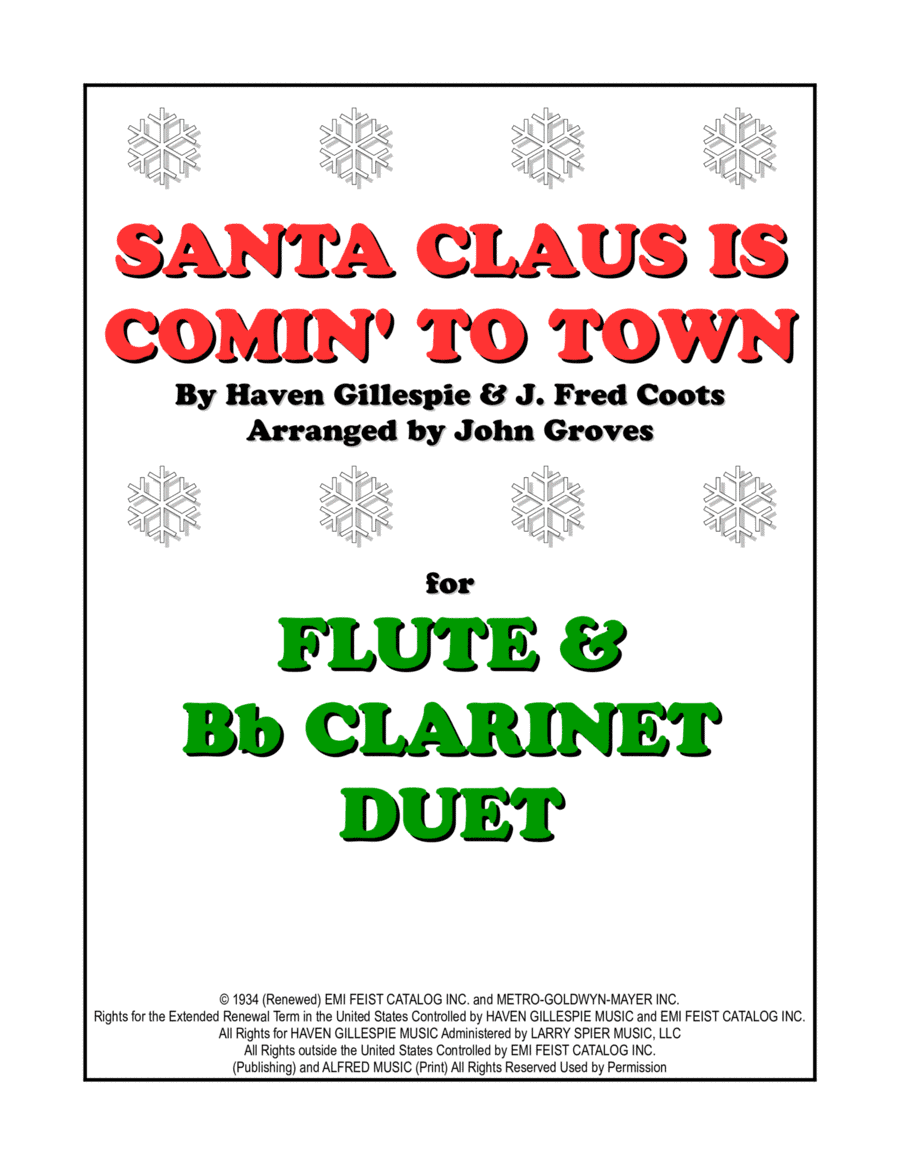 Santa Claus Is Comin' To Town (arr. John Groves)