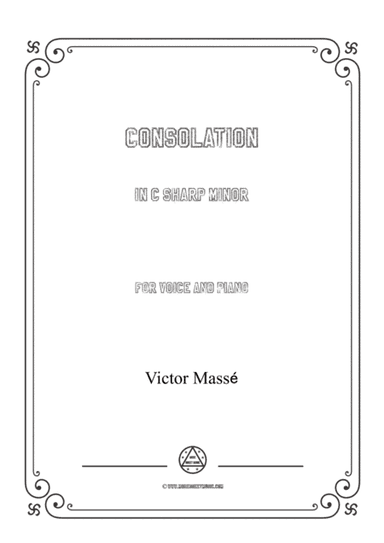 Masse-Consolation in c sharp minor,for Voice and Piano (arr. MSM)