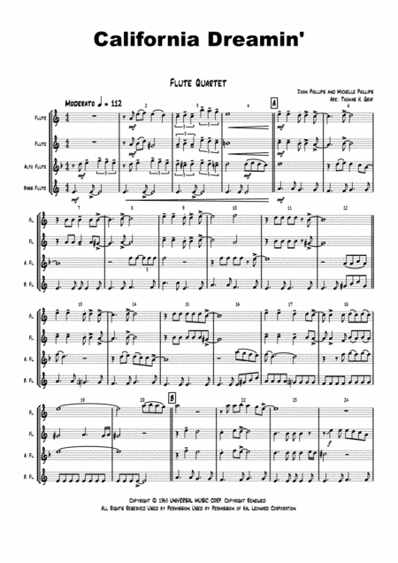 California Dreamin' (arr. Thomas H. Graf)