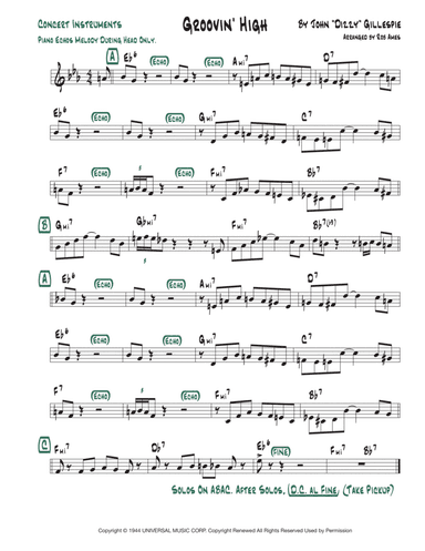 Groovin' High (arr. Rob Ames)