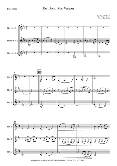 Be Thou My Vision (arr. Fabio Britto)
