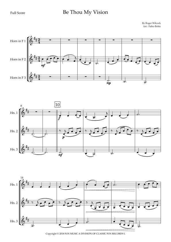 Be Thou My Vision (arr. Fabio Britto)