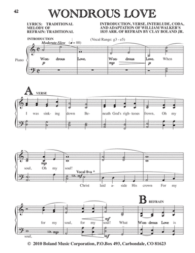 WONDROUS LOVE (arr. Clay Boland Jr.)