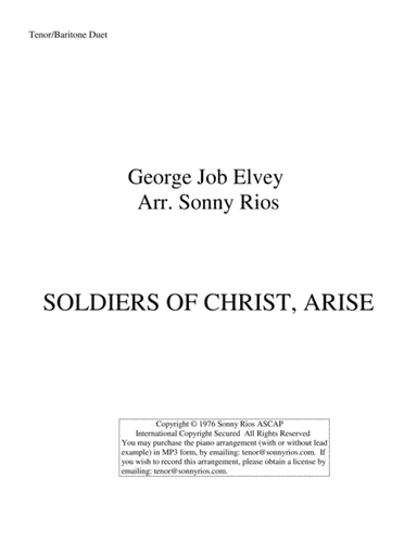SOLDIERS OF CHRIST, ARISE (arr. Sonny Rios)