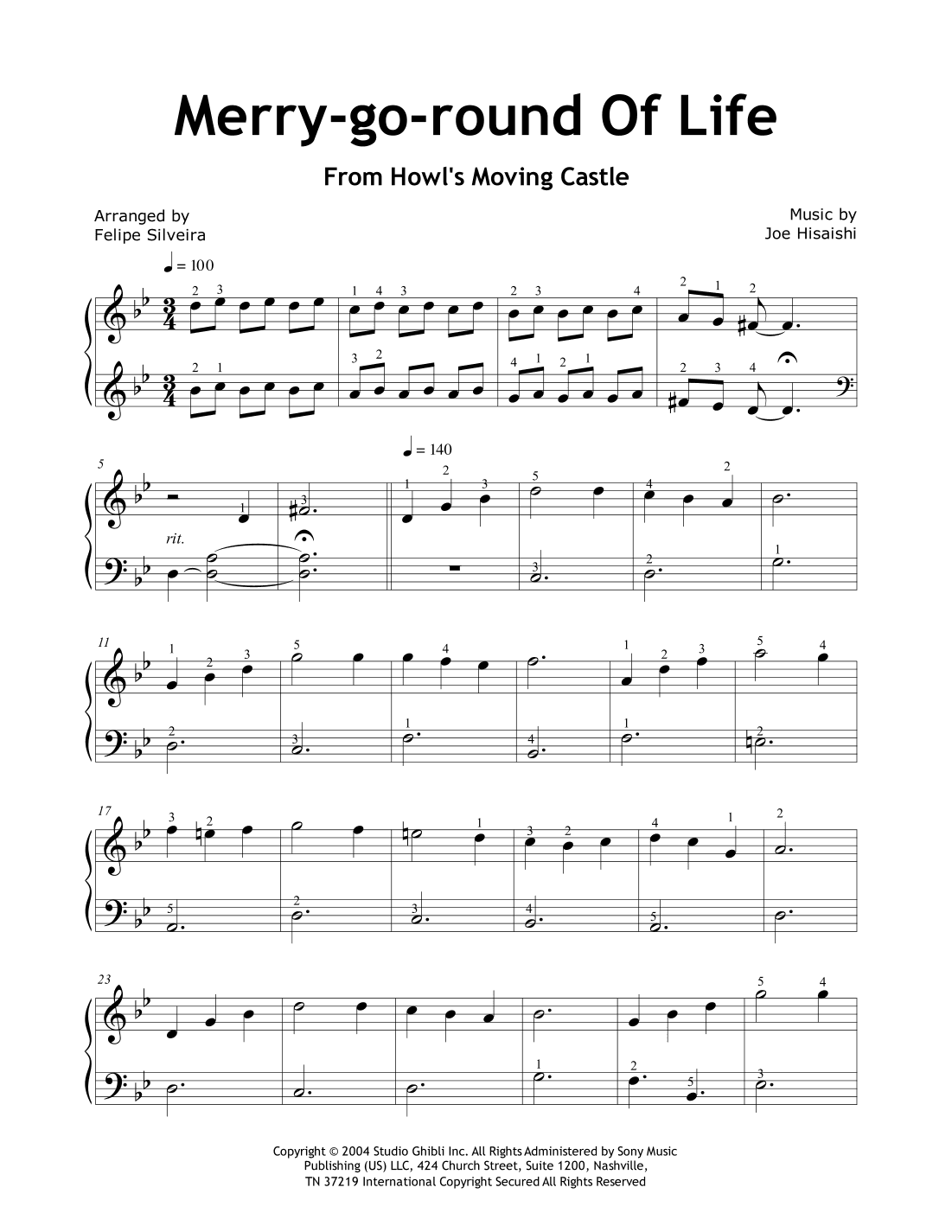 Merry-go-round Of Life (arr. Felipe Silveira)