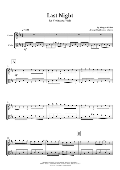 Last Night (arr. Henrique Oliveira)