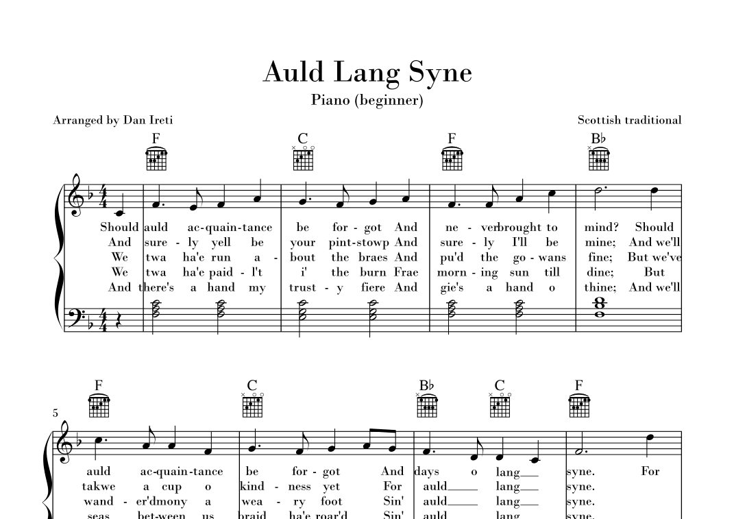 Auld Lang Syne (arr. Dan Ireti)