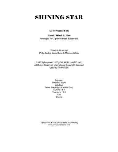 Shining Star (arr. Jim Farley www.arrangementsone.com)