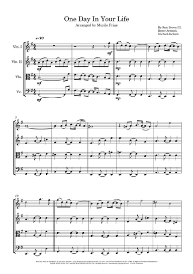 One Day In Your Life (arr. Murilo Frias)